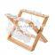 Foldable Countertop Wine Glass Rack 100% Organic Bamboo Stemware Drying Rack Wine Glass Holder Tabletop