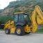 Backhoe Wheel Loader With Excavator And Pivot Center In The End