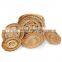High Quality Woven Round Rattan Placemats For Dinning Table/Rattan Cup Coasters Dining Table Mat