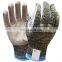 Cow Leather Palm ANSI A4 CE Cut 5 Aramid Fibre Cut Resistant Work Glove