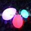 led round ball solar lights/waterproof rechargeable 16 color changing outdoor led stone shape solar garden lights balls white