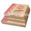 Wholesale Cheap  Kraft Paper Corrugated Printed Pizza Packing Box Black Carton Box Supply Custom Pizza Boxes With Logo