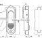 CE Rohs Feilei factory cheaper price with High quality industry plate latches lock for electric cabinet door