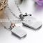 wholesale stainless steel square plate with letter pendant for lovers small MOQ and mix order