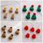 10pcs Mini 20 pcs Knitted Hat Set, Mixed Color Polyester Wool Yarn Doll Hats, Handcrafted for DIY Christmas Ornaments & Sewing Projects