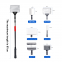 boxtech Fish Tank Cleaner 6 in 1 Kit,Adjustable Long Handle Aquarium Cleaning Tool Set