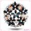 Fashion Costume Jewelry Rhinestone Brooch Cheap Flower Brooch for Wedding Invitation