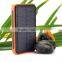 Portable Slim Solar Mobile Power charger 10000mah Mobile bank For iPhone6