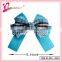 Ribbon bow satin fancy hair accessories,wholesale cheerleading hair bows with clip