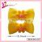 Small cute ribbon bow hair elastic band made in China with plastic flower (XH12-2107)