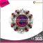 High Quality Imitation Silver Fashionable Artificial Diamond Brooch With Big Round Shine Glass
