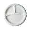D263.5mm size 3 compartment round plates disposable tableware