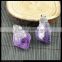 LFD-0057P ~ Wholesale Amethyst Rough Stone Point Pendant Pave Rhinestone Crystal Charms Pendants For Necklace Jewelry Making