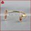 Natural indouble point quartz rose quartz point bangle 18k real gold plated