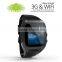 G-sensor E-Compass Gyroscope 1.54 inch 3G WIFI bt 4.0 MTK watch