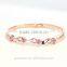 New 18k Rose Gold Filled Twist Clear Austrian Crystal Wrist Bracelet Bangle Jewelry