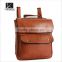 Three layer top quality leather school backpack bag
