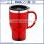 Promotional BPA free 450ml double wall stainless steel coffee thermos cup with plastic handle