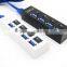 Computer 4 Ports 3.0 High Speed USB Hub with Swith Button