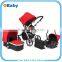 Aluminum Frame Baby Stroller 3 in 1,Pushchair+Sleeping Basket+Car Seat