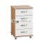 European Styple Wooden Bedroom Furniturer Modern Nightstand With Wheels, in White