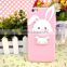 New arrival Customize 3d silicone phone case,embossed logo rabbit ear phone case for iphone 6/iphone 6s