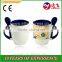 11oz dual color inserted spoon cup, sublimation coffee mug, sublimation milk mug