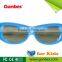 fashionable kids blue active 3d glasses with DLP projectors