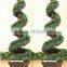 Best selling high quality artificial topiary spiral artificial boxwood spiral tree for decration