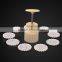 RY002 BAKEST 100g Round White Beige Mooncake Mould with Beautiful Decorative Flower Design/ 1 Plunger and 10 stamps