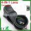 Universal 4 in1 Clip-On Fish Eye Lens Wide Angle Macro Mobile Phone Lens for most of cell phone