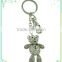 2015 fashion animal teddy bear key chain with cz stones