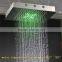 500*360mm morrie stainless steel shower head silica gel shower head temperature control led color rainfall shower head