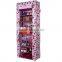modern non-woven fabirc single louver door shoe cabinet