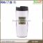 Double layer coffee reusable plastic tumbler with removable paper insert