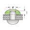 Axial clamps are often used in the field of view for securing for example wheels on an axis.