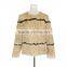 Women classic fur jacket rabbit khaki fur jacket KZ14130