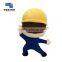 China Southern Power Grid Customize short floss fabric plush stuffed worker doll