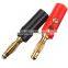 Speaker Cable Amp 4MM Gold Plated Audio Screw Banana Plug Connector