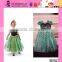 Fashion Layered Lace Dress Summer Short Sleeve Printed Frozen Elsa Dress Children