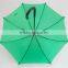 deluxe wooden shaft bright color rain umbrella