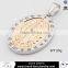 wholesale custom stainless steel pendant gold oval pendant