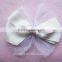 Pre-tied bows with elastic band organza ribbon bow for gift packing packing satin bow purple ribbon bows