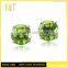 Cheap wholesale 925 sterling silver birthstone crystal ball stud earrings, pure silver jewelry flat back stud earrings(AE-038)