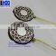 metal hang tag ,epoxy tag with gold bungee cord