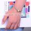 D146 custom enamel rainbow charm in silver,hot sale crystal charm for women