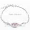 925 Sterling Silver Jewelry Bracelets Crystal Charm Chain Bracelet New Fashion For Women