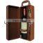 High Quality handmade single bottle leather wine boxes leather single wine gift box