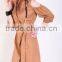 Pretty Steps 2016 Latest Design Women Fashion Dresses Women Lapel 3/4 Sleeve Knitted Dress