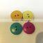 color painted 2 holes black wooden buttons for garment